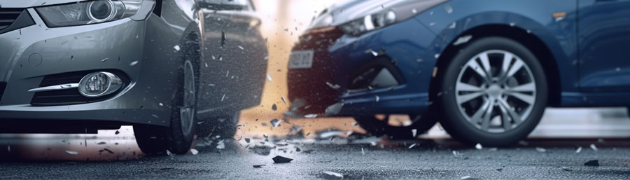 2 cars after an accident