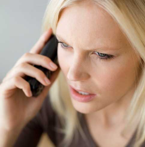 Lady on phone