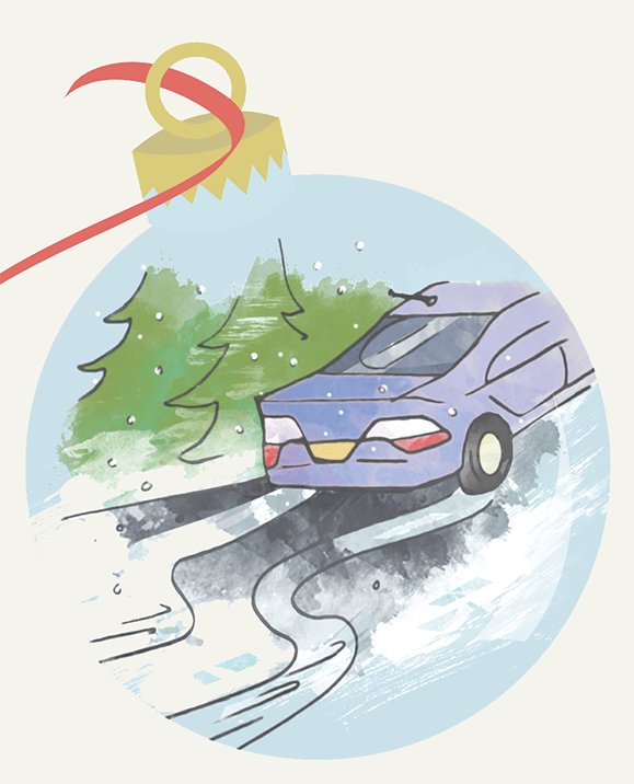 Christmas driving graphic
