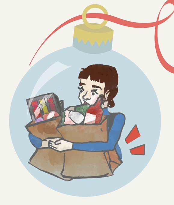 Christmas shopping graphic